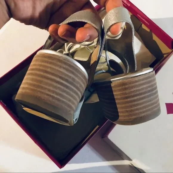 Naturalizer Silver Suede Felicity Gladiator Sandal - Picture 4 of 6